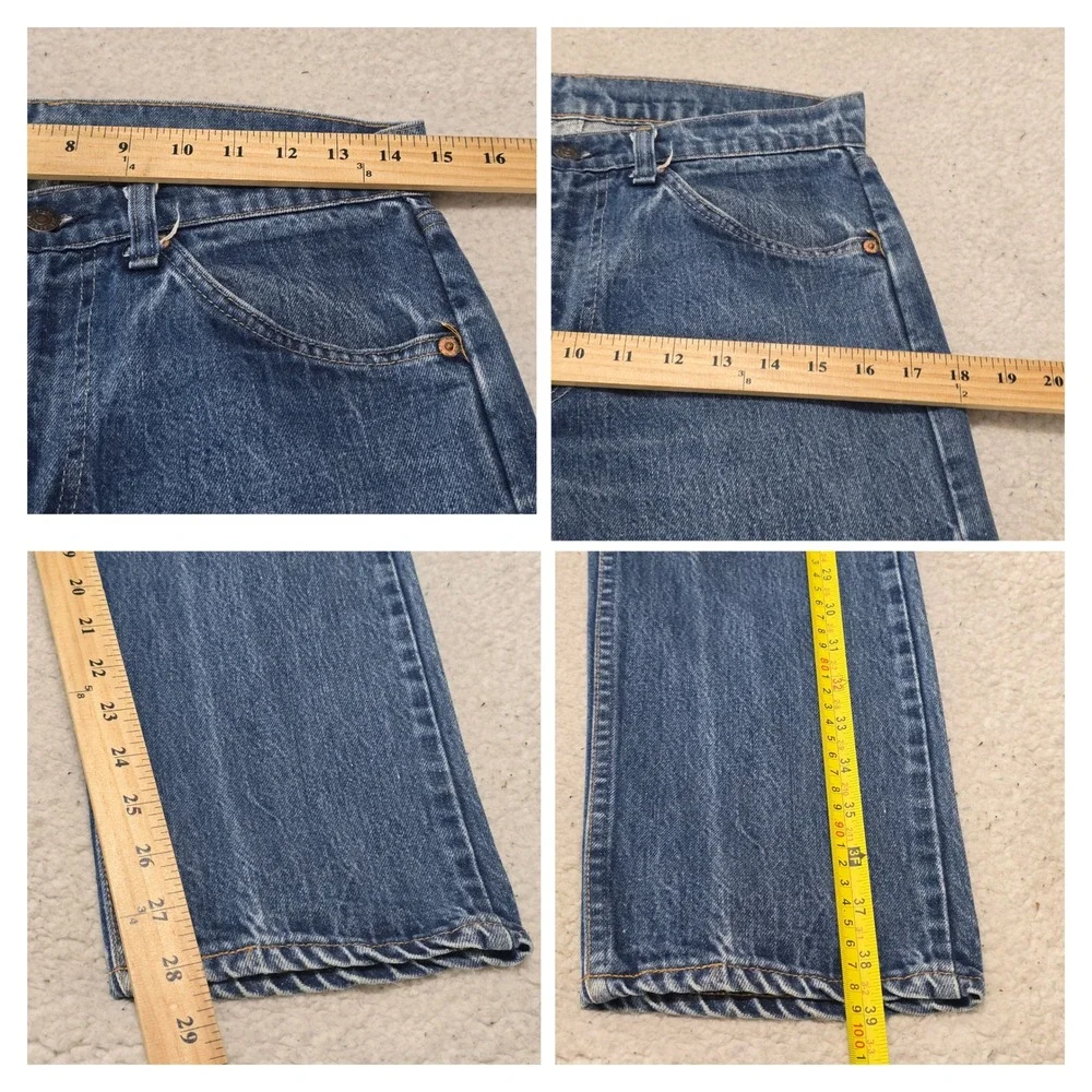 Vintage Levis 505 Orange Tab Jeans Men 31x30 Blue Denim Straight Leg Made in USA